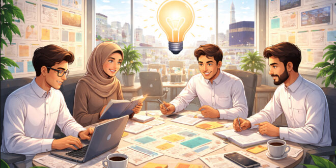 ديسك النشر – من الحدث إلى المعنى **الوصف (Description):** صورة رمزية تجريدية تعبّر عن ديسك النشر بوصفه مساحة تفكير جماعي، تتحوّل فيها الأحداث إلى معرفة، والمعرفة إلى أثر مجتمعي. تمثل التقاء الإعلام بالتربية، والكتابة بالمسؤولية، في نموذج نشر واعٍ يتجاوز الخبر إلى المعنى. **المفهوم (Concept):** النشر كفعل أخلاقي وتربوي، لا مجرد عملية إعلامية. **الكلمات المفتاحية (Keywords):** ديسك النشر، محبي مكة، النشر الواعي، الإعلام المجتمعي، صناعة المعنى، الوعي الثقافي، السرد المسؤول، الشباب، التطوع المعرفي، المنصات الرقمية **السياق (Context):** منصة محبي مكة – المحتوى التثقيفي والمجتمعي **الاستخدام (Usage):** – مقالات فلسفة النشر – تقارير المبادرات المجتمعية – تقديم نموذج ديسك النشر – مواد تعريفية وتحريرية – أرشفة معرفية **الرسالة (Message):** ليس كل ما يُنشر يضيف، لكن كل ما يُنشر بوعي يترك أثرًا. **الجمهور المستهدف (Audience):** الكتّاب الشباب، الطلبة، المبادرات المجتمعية، المهتمون بالإعلام الهادف، صناع المحتوى الواعي **الترخيص (License):** استخدام معرفي ومجتمعي غير ربحي – يُنسب لمحبي مكة **العلاقة بالمحتوى (Relation):** مكمّل بصري لمقال: *ديسك النشر: حين يتحوّل النشر من عادة إعلامية إلى ممارسة وعي* بهذه الميتا داتا، الصورة لا تعيش وحدها، بل تدخل النظام المعرفي كـ **أصل له معنى، وسياق، ووظيفة**. وهذا بالضبط منطق الديسك: لا صورة بلا قصة، ولا قصة بلا أثر.